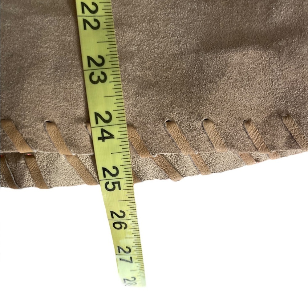 VTG for joseph tan 100 suede midi skirt size 28 boho - Picture 11 of 11